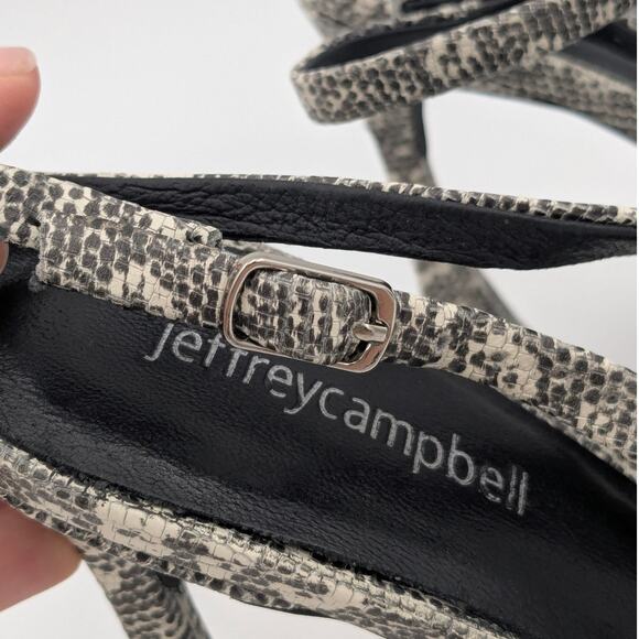 Jeffrey Campbell Creativity Slingback Pump Black/White Lizard Size US9.5 EU41 - Picture 11 of 13